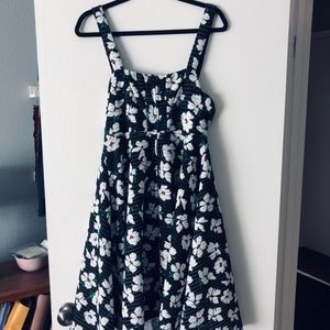 Torrid Floral Print Textured Skater Dress
